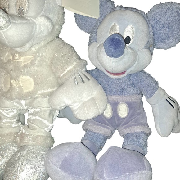 THREE Plush Pastel Mickey Mouse Snowflake Pals Each 16 inches tall! - Picture 8 of 8
